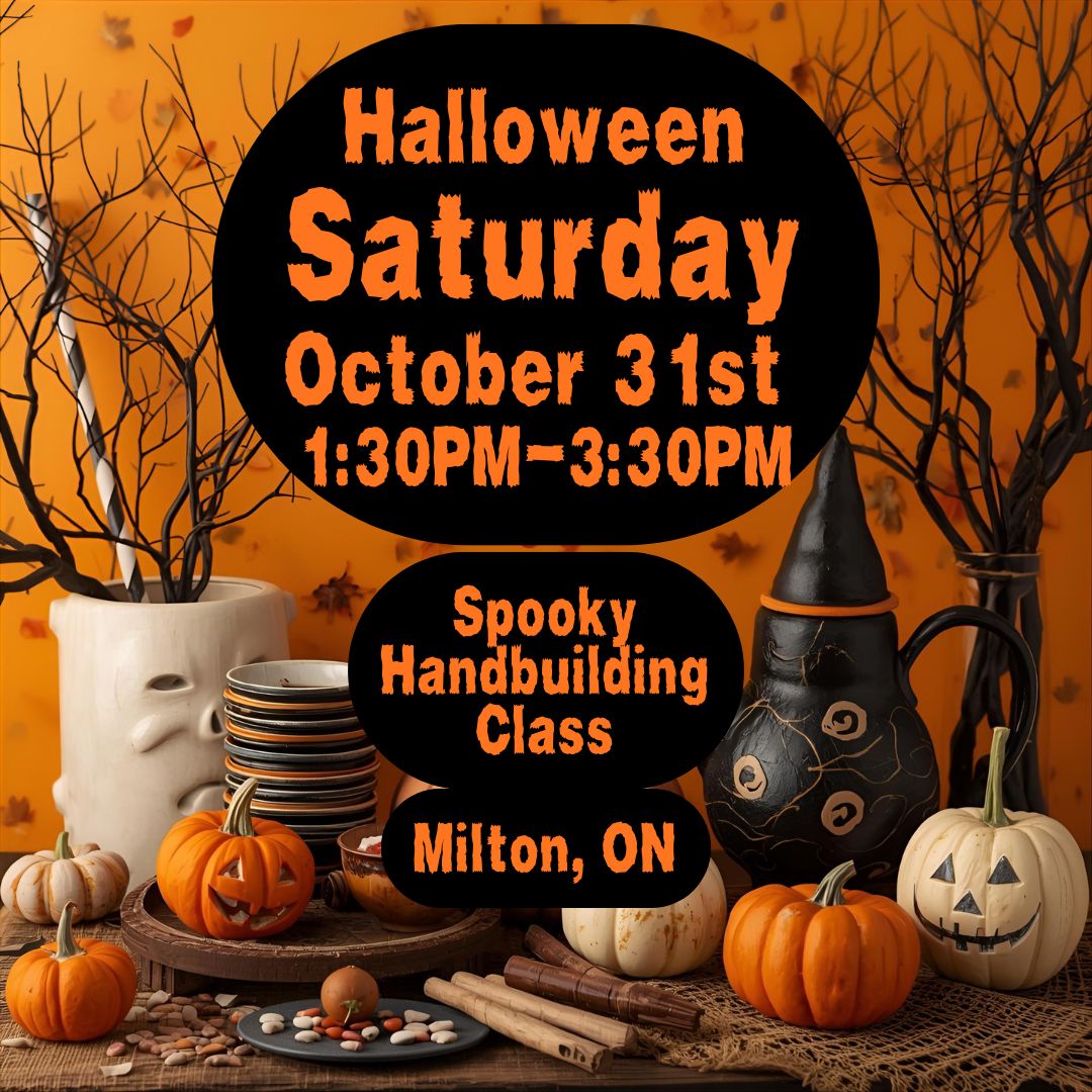 Spooky Handbuilding Class, Saturday, October 31st, 1:30pm-3:30pm