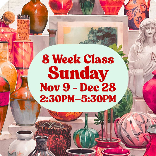 8 Week Class, Sunday, November 9 - December 28, 2:30-5:30pm