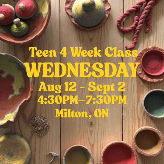 Milton, 4 Week Teen Class, Wednesday, August 12 - September 2, 4:30pm-7:30pm
